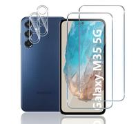 TUTUO per Samsung Galaxy M35 5G Vetro Temperato, [2+2 pezzi] Pellicola Protettiva + Fotocamera Pellicola, Durezza 9H HD Protection, Anti-Graffio, Bordo Senza Bolle Schermo Pellicola