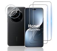 TUTUO Vetro Temperato per Honor Magic7 Pro/Magic 7 Pro 5G, [2+2 pezzi] 3D Pellicola Protettiva + Fotocamera Pellicola, Anti-Graffio, Durezza 9H 3D HD Bordo Senza Bolle Schermo Pellicola
