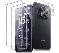 TUTUO Vetro Temperato per Xiaomi Redmi Note 15 Pro 4G, [2+2 pezzi] 3D Pellicola Protettiva + Fotocamera Pellicola, Anti-Graffio, No-Bubble [Durezza 9H] 3D HD Pellicola Protection