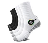 TUUHAW Calze Donna Lunghe Spugna Calzini Sportivi per Trekking Tennis Running 35-38, Nero