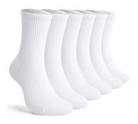 TUUHAW Calze Termiche Donna 6 Paia Calzini Bianchi Donna Calzini Lunghi Donna Calze Uomo Spugna Calzini Uomo Cotone Calze Trekking Calze Ciclismo Uomo Calze Running Calze Sportive Donna