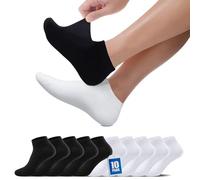 TUUHAW Calzini Donna 39-42 Corti Cotone - Fantasmini da Uomo Estivi Calzini Running Calze Fantasmini Donna Calzini Ciclismo Donna Tennis Calzini Invisibili Nero & Bianco 10 Paia