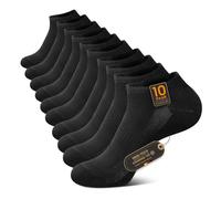 TUUHAW Calzini Uomo Donna Corti Sportive Calzetti Corte Calze Running Uomo Traspirante Unisex 10 Paia Nero,39-42