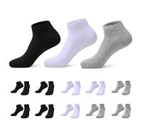 TUUHAW Calzini Uomo Donna in Confezioni da 10 Paia Oeko-Tex Standard 100 Nero Bianco Grigio 43-46