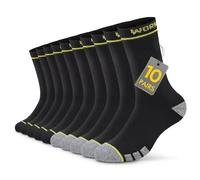 TUUHAW Calzini Uomo Invernali Neri Calze da Lavoro Lunghi Calzini Spugna Uomo Cotone Calze Running Trekking Tennis Sportivi 10 Paia Work Socks 43-46 Comodo e Traspirante