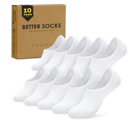 TUUHAW Fantasmini Uomo Cotone - Calzini Uomo Corti Bianchi Calze Corte Uomo Cotone Invisibili Calzini Per Sportive Running Trekking Calze Trekking Donna 47-50, Bianchi