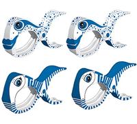 tuuli Accessories Summer Clips Mollette Spiaggia Asciugamano Sdraio Bagno Bucato Passeggino Accessori (2X Blu + 2X Bianco)