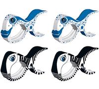 tuuli Accessories Summer Clips Mollette Spiaggia Asciugamano Sdraio Bagno Bucato Passeggino Accessori (2X Nero + 2X Pesce)