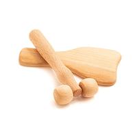 Tuuli Gua Sha - Set in legno con mini roller, viso e collo, 2 pezzi