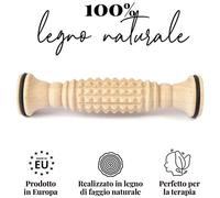 tuuli - Strumento Massaggiante Per Piedi Con Rullo In Legno 20 X 5 Cm