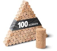 Tuuters, 100 Tappi Sughero per Vino, Lungh 45 mm, Diam 24 mm, 45 x 24 mm