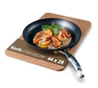 Tuuters Sottobicchiere rettangolare in sughero, 440 x 290 mm, resistente al calore, per laptop, sottopentola per pentole di grandi dimensioni, in sughero spesso 12 mm