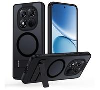 TUUTPU Cover Magnetica Cavalletto per Xiaomi Redmi Note 15 Pro 5G Comaptibile con Magsafe, Custodia Traslucido Opaco Schienale con Supporto Invisibile Antiurto Protezione Militare, Glassato Nero