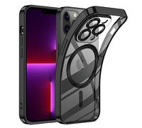 TUUTPU Cover Magnetica per iPhone 11 Pro Max, Custodia Comaptibile con Magsafe Trasparente Antiurto Protezione Copertura della fotocamera Non ingiallente Sottile Silicone Telefono Clear Case, Nero