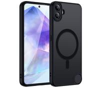 TUUTPU Cover Magnetica per Nothing CMF Phone 1, Custodia Traslucida Opaca Posteriore Hard PC con Bumper Silicone TPU Ultra Sottile Antiurto Protettiva Caso, Nero
