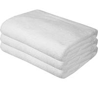 Tuva Home 3x Set Di Asciugamani Asciugamano In Cotone 100 X 150 Cm Wellness Spa Asciugamano Per Sauna Telo Da Bagno 100% Cotone Asciugamano Per Lettino Da Massaggio Asciugamano Per Sdraio (Bianco)