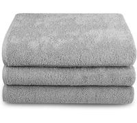 Tuva Home 3x Set Di Asciugamani Asciugamano In Cotone 100 X 200 Cm Wellness Spa Asciugamano Per Sauna Telo Da Bagno 100% Cotone Asciugamano Per Lettino Da Massaggio Asciugamano Per Sdraio (Grigio)