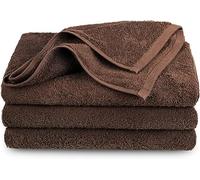 Tuva Home 3x Set Di Asciugamani Per Hotel Asciugamano In Cotone 50x90cm Hotel Wellness Spa Asciugamano Per Sauna Asciugamano Da Bagno Asciugamano Professionale In Spugna 100% Cotone (Marrone)