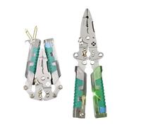 Tuvilo Electrical Pliers, Folding Stylus Screwdriver Wire Stripper with Insulated-Grip Handles Wire Stripper Cutter Built-In Voltage Tester Screwdriver for Electricians DIY Repairs (B-1Pcs)