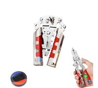 Tuvilo Electrician Pliers with Wire Stripper & Voltage Tester, Foldable Alloy Steel Multitool, Insulated-Grip Handles for DIY Home Repair, Circuit Maintenance (1PCS-A)