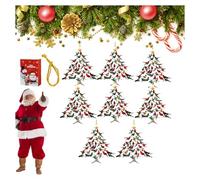 TUVovosd Nuovo Ornamento Natalizio a Forma di Colibrì 2025, Ornamento for Albero di Natale in Acrilico for Gli Amanti dei Colibrì - Design bifacciale(8PCS)