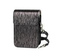 Tuvzylory Custodia protettiva in poliuretano spazzolato retrò compatibile con Instax Mini Liplay, custodia protettiva con chiusura in metallo, stile spazzolato (nero notte scuro)