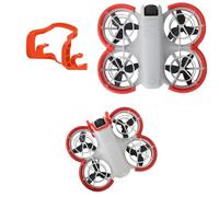 Tuvzylory Paraurti cardanico per accessori DJI Neo, barra di protezione di sicurezza per obiettivi, protezione per fotocamera anti-collisione per accessori DJI Neo Drone (rosso + protezioni eliche)