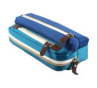 tuwiwol Astuccio per matite sicuro - Resistente all'usura Organizzazione facile Capacità in poliestere Kawaii Cute Big Bag Oxford reso impermeabile, Blu chiaro+profondo