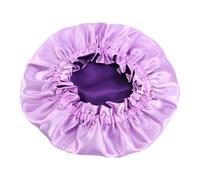 tuwiwol Cuffia in raso per bambini traspirante che garantisce un sonno confortevole Cuffia per capelli in raso per bambini in poliestere Cuffia in raso per bambini, viola pallido