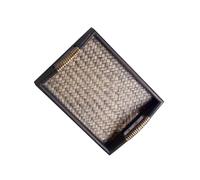 tuwiwol Vassoio per bevande e cibo vintage con esclusivo vassoio retrò per servire cibo, bevande e snack, per frutta in legno con per cena non tossico, per tè, realizzato in legno