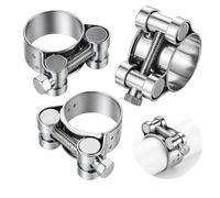 Tuwonwa 3 pezzi Fascette Metalliche Stringitubo 23-25mm,Fascette a Bullone,Sigilla Marmitte Fascetta, Morsetto Stringitubo,Motore a Bullone per Tubi Scarico Moto Auto