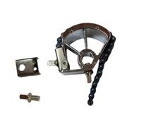 TUXCAXI Pedale per grancassa Pedale singolo Doppia trasmissione a catena Stabilità affidabile Sensibilità costante Prestazioni in set di batteria Gruppo di trasmissione a, scheggia, 14 cm