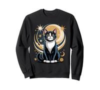 Tuxedo Cat Lover Moon Felpa
