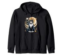 Tuxedo Cat Lover Moon Felpa con Cappuccio