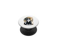Tuxedo Cat Lover Moon PopSockets PopGrip Adesivo