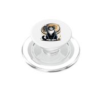 Tuxedo Cat Lover Moon PopSockets PopGrip per MagSafe