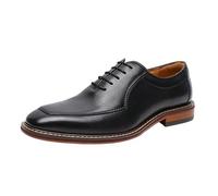 Tuxedo Dress Formal Shoes for Men Top-Grain Leather Lace-up Pointed Toe Non Slip Business Wedding(Black,39 EU)