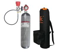 TUXING Serbatoio HPA in fibra di carbonio da 3 litri, serbatoio d'aria PCP da 4500 psi, bombola di gas per immersioni subacquee con borsa per serbatoio di ricarica per pistola ad aria compressa PCP