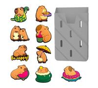 Tuxuseo Borsa da spiaggia, fascino, borsa da spiaggia, accessorio Capybara, con supporto per telefono, 10 ornamenti moderni, graziosa decorazione per borsa da spiaggia