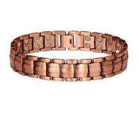 Tuxuseo Braccialetto magnetico per uomini, bracciale magnetico in puro rame, gioielli calmanti, regolabile, per uomini, adulti, anziani, papà, uso quotidiano, lavoro, fitness, golf, tennis, sport