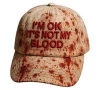 Tuxuseo Cappellino da baseball per Halloween da donna, cappello da baseball | I'm Ok, It's Not My Caps Halloween Unisex Horror Hat | Uomo Donna Unisex - Cappello di Halloween
