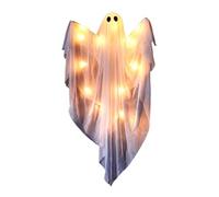 Tuxuseo Fantasma di Halloween, decorazione illuminata per interni | Graziosa statua luminosa spaventosa per interni ed esterni, decorazione per la casa, la porta, la notte