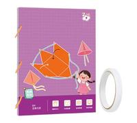 Tuxuseo Libro di apprendimento geometrico 3D Pull String | D-IY 3D Geometry Learning Book | Formule di insegnamento volume e superficie - Libro di testo per imparare la geometria 3D con cordino