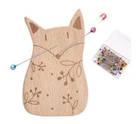 Tuxuseo Puntaspilli | Grazioso supporto magnetico per aghi da cucito in legno, con cento aghi multiuso a forma di animale per tailoring quilting