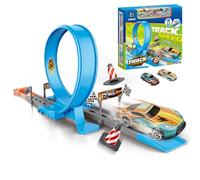 Tuxuseo Set di corse automobilistiche | Gioco di corse giocattolo | Set di gioco a 360 gradi divertimento sicuro per compleanno Pasqua casa dentro e fuori