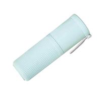 Tuxxjzm Bicchiere per spazzolino da denti da viaggio, contenitore portatile per spazzolino da denti, tazza multifunzione con coperchio per scuola, bagno, include corda per il trasporto