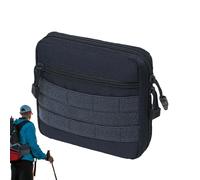 Tuxxjzm Borsa portaoggetti per attrezzi da campeggio, impermeabile, grande organizer per attrezzi con cerniera bidirezionale, striscia riflettente per casa, auto, escursionismo, Nero , Refer to