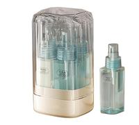Tuxxjzm Bottiglie cosmetiche da viaggio per shampoo, 4 bottiglie ricaricabili per articoli da toeletta, bottiglie trasparenti vuote compatte per shampoo, balsamo, lozione, lavaggio del corpo