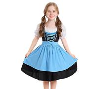 Tuxxjzm Costume tedesco per bambini, costume da ragazza tedesca | vestito tirolese vestito per bambini di Halloween costume tirolese costume beer festivalper bambini per, carnevale