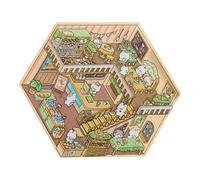 Tuxxjzm Decalcomania paesaggistica dei cartoni animati | Decalcomania in miniatura per casa impilabile | Adesivi 3D in miniatura per ragazzi, ragazze, bambini, famiglia